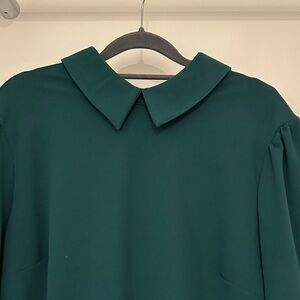 XL Alexia Admor vibrant hunter Green Wednesday Addams A-line collar dress sleeve